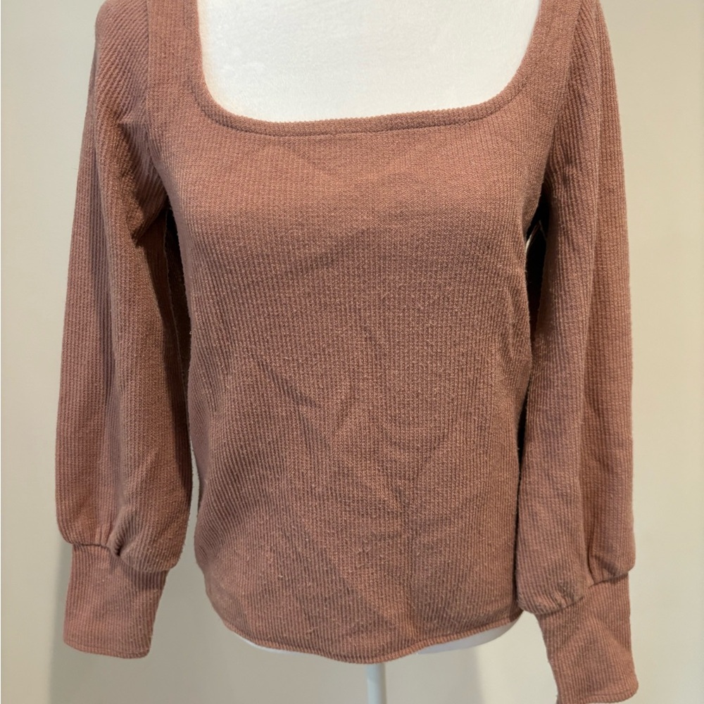 Madewell Dusty Pink Balloon Sleeve Sweater